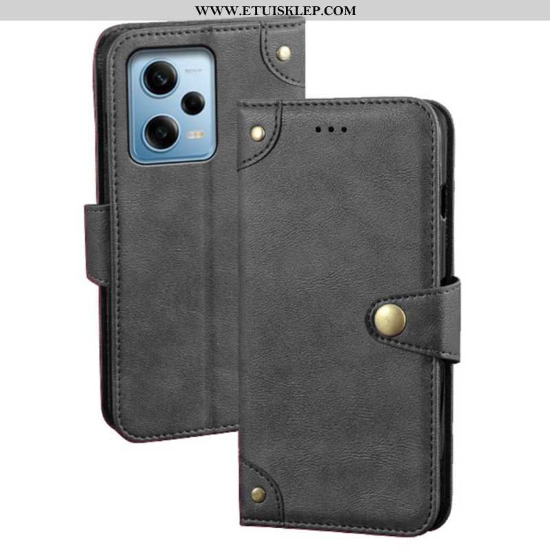 Etui Folio do Xiaomi Redmi Note 12 Pro Przycisk Magnetyczny